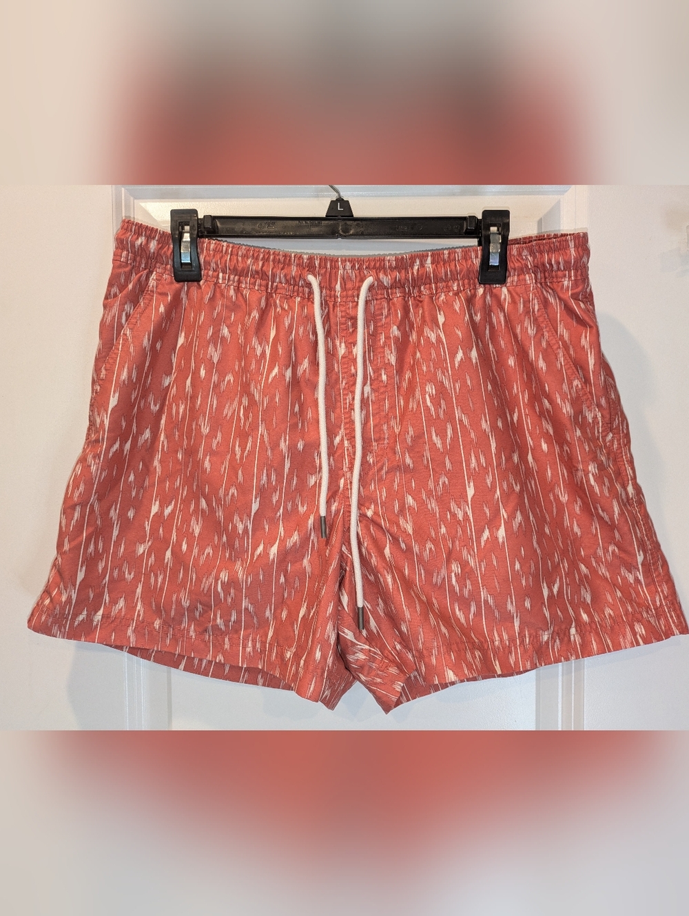 American Eagle Swim Trunks Mens Large Coral Pattern Mesh Lined Beach Shorts